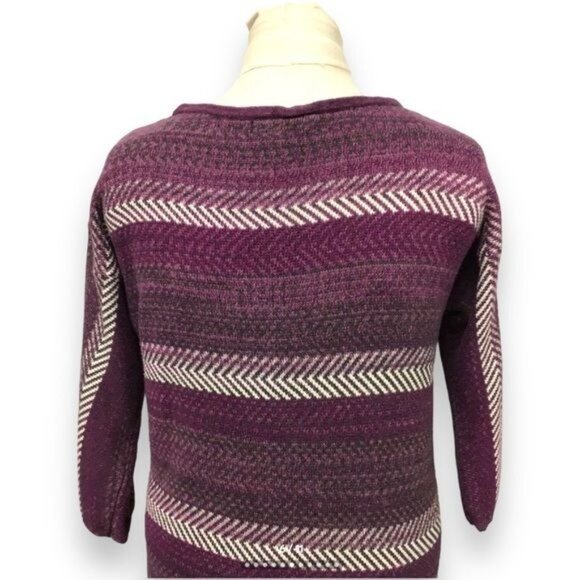 Chaps Women’s 3/4 Sleeve Boat Neck Pullover Knit Sweater, Berry, size L - Picture 5 of 10